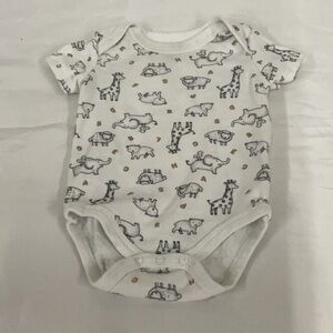 EUC Infant boys Little and loved short sleeved onsie